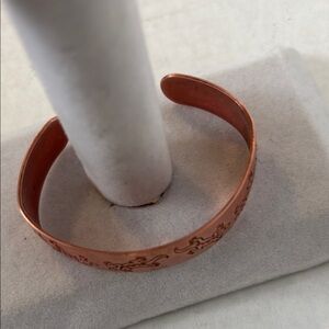 Embossed Copper Lizard Bracelet